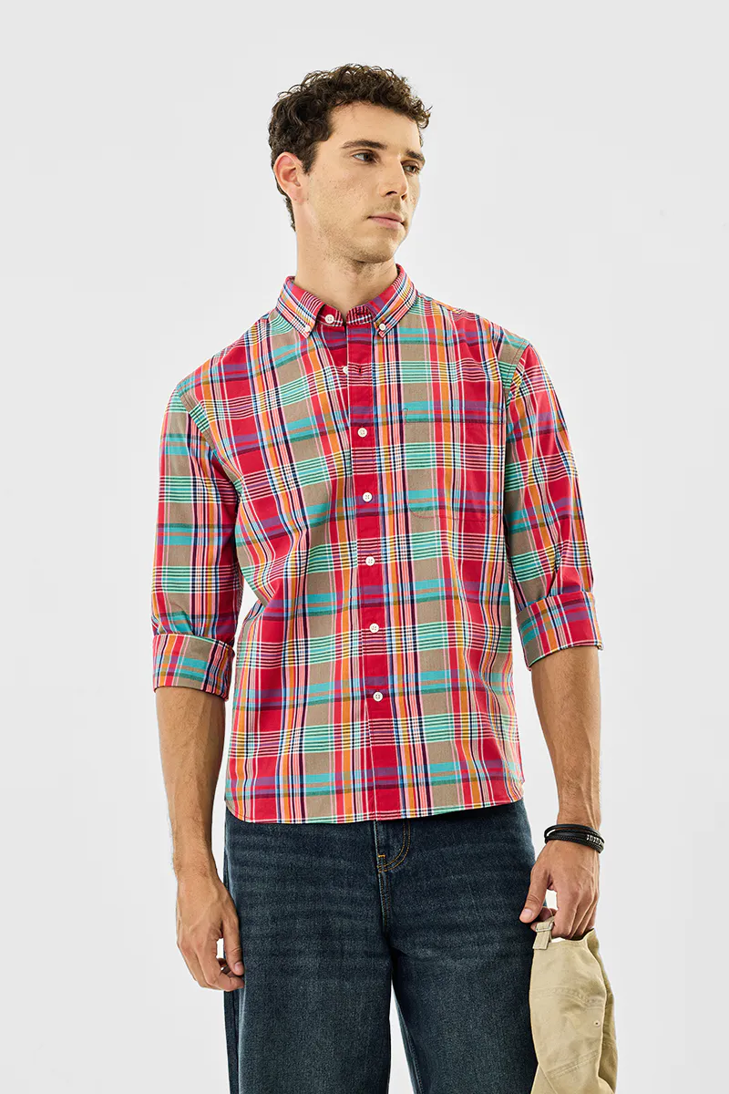 100% Cotton Checks Regular Fit Shirt - Image 2
