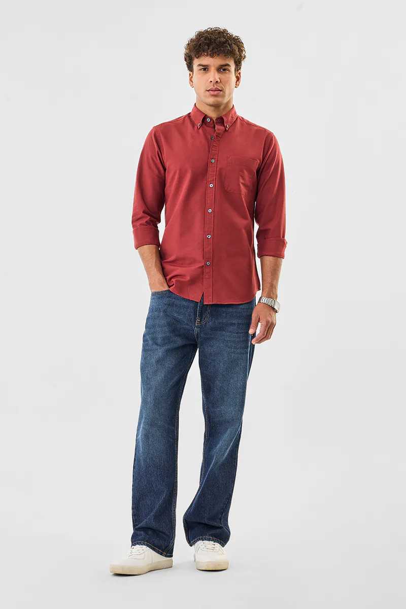 Round Pocket 100% Cotton Shirt